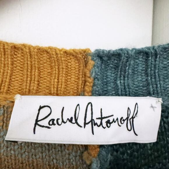 Rachel Antonoff Colorblocked Cori Zebra Print Cardigan (Medium) - Picture 3 of 6